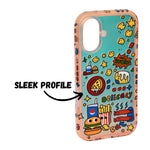 Happy Meal "Wow Delicacy" Doodle Phone Case for iPhone 16