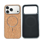Cork Texture Printed MagSafe Compatible Phone Case for iPhone 17 Pro Max