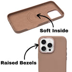 Minimalist Premium Leather Finish MagSafe Compatible Phone Case for iPhone 16 Pro Max