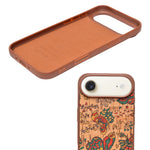 Bohemian Ethnic Print Cork Texture with Pearl Detail Phone Case for iPhone 17 Air