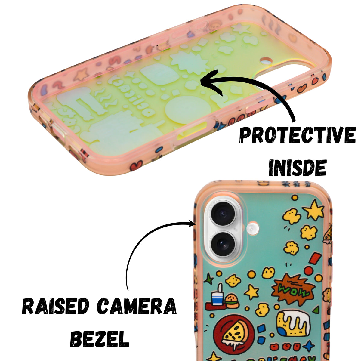 Happy Meal "Wow Delicacy" Doodle Phone Case for iPhone 16