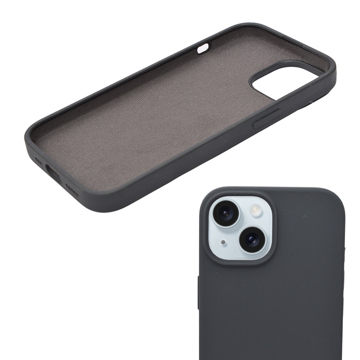 Premium Soft Silicone with Microfiber Lining Phone Case for iPhone 15