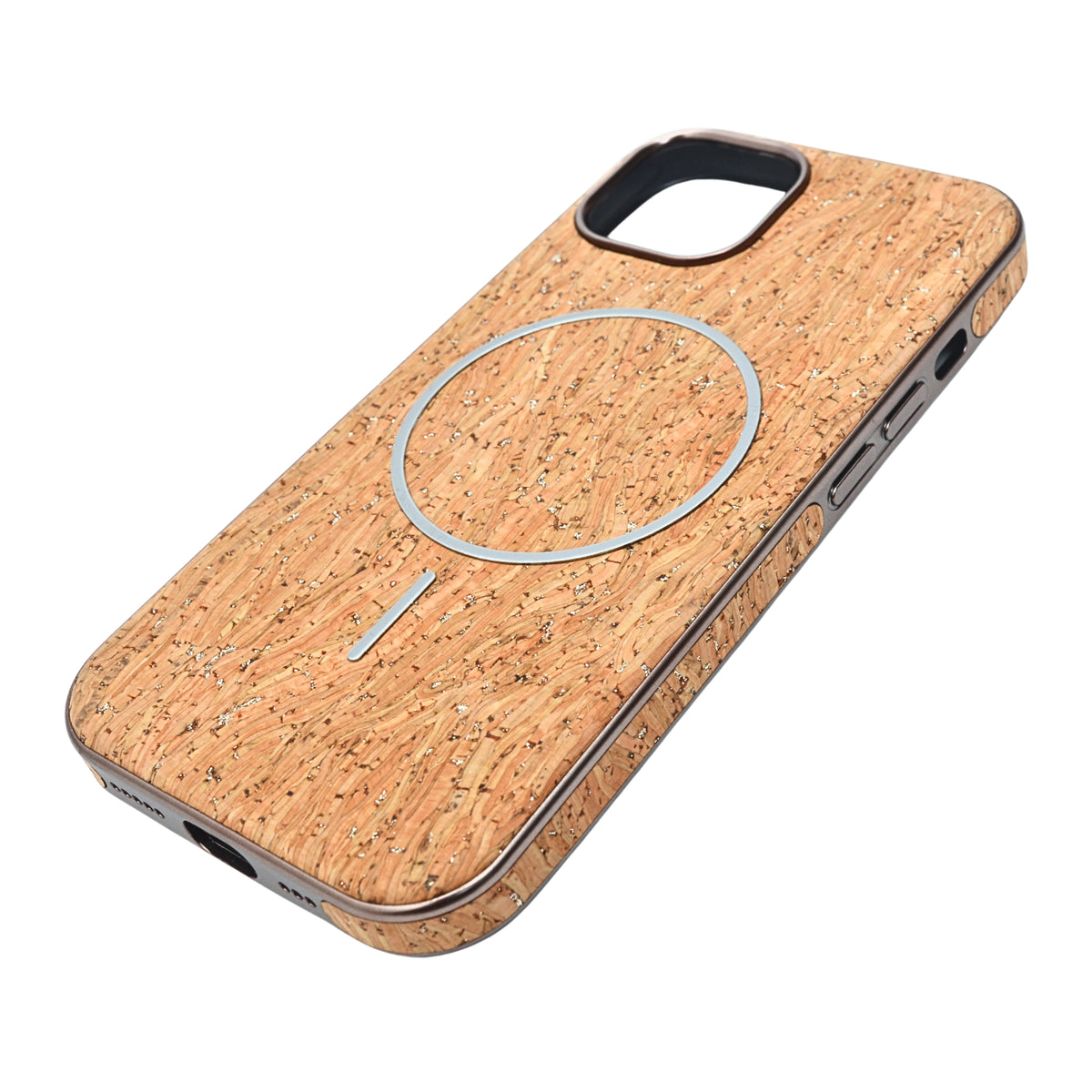 Cork Texture Printed MagSafe Compatible Phone Case for iPhone 13 / 14