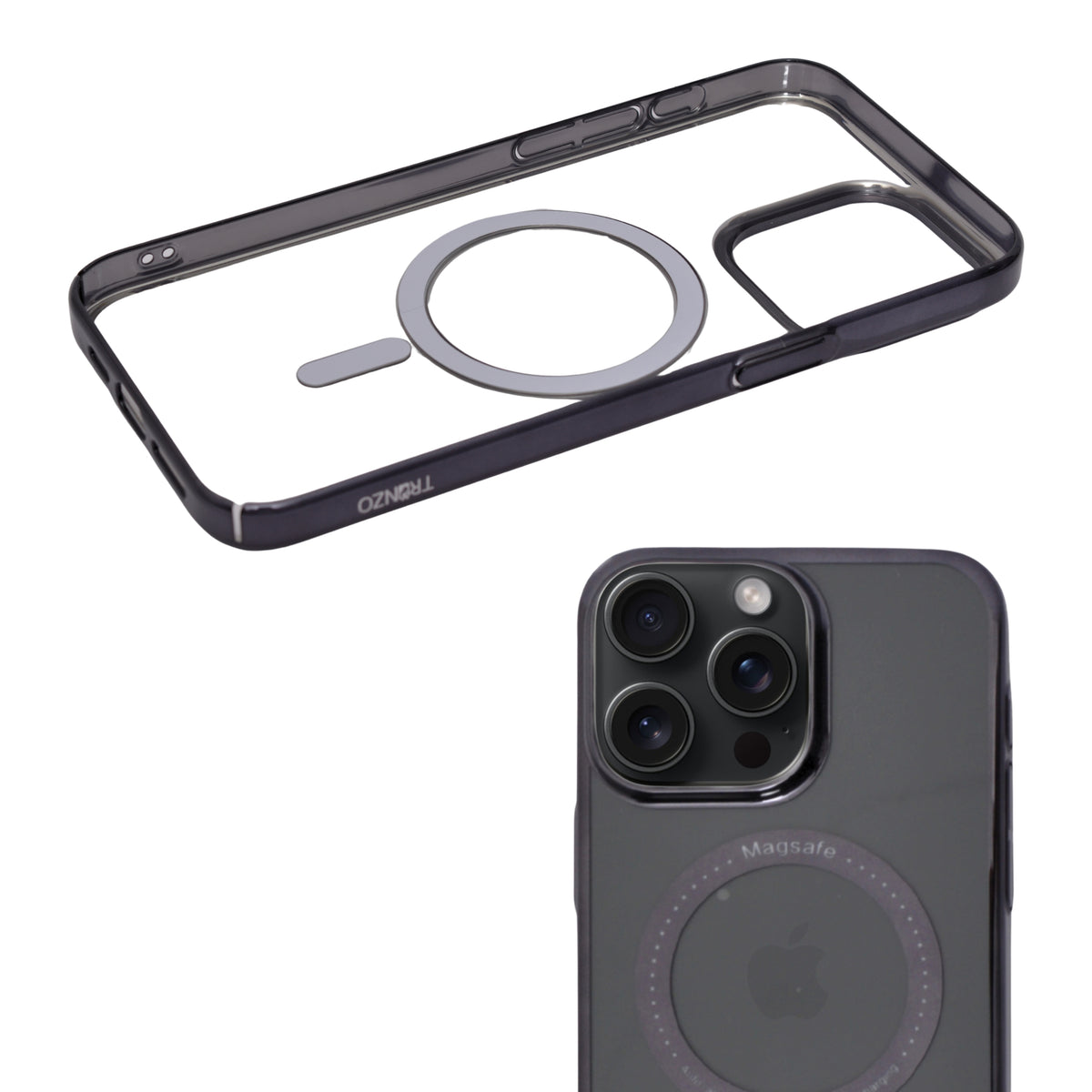 Crystal Clear MagSafe Compatible Transparent Phone Case for iPhone 15 Pro Max