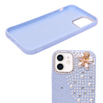 Luxury Glitter Finish with 3D Pearl Flower Design Phone Case for iPhone 12 / 12 Pro