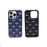 3D Checkered Pattern with Color-Shifting Finish Phone Case for iPhone 14 Pro