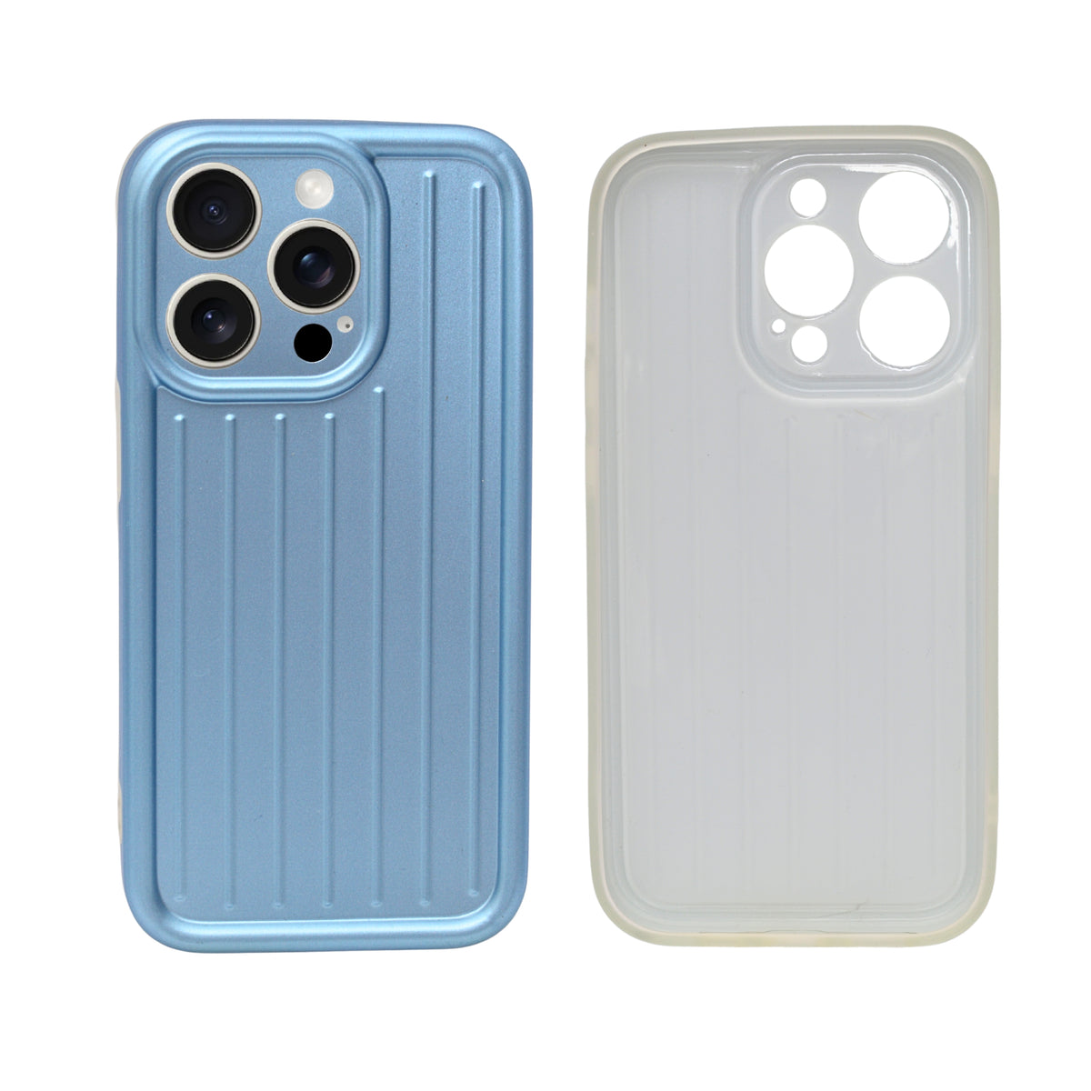 Corrugated Lines Pattern Matte Plating Phone Case For iPhone 14 Pro