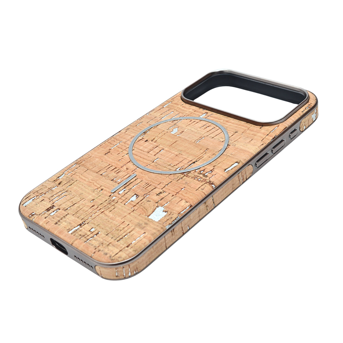 Cork Texture Printed MagSafe Compatible Phone Case for iPhone 17 Pro Max