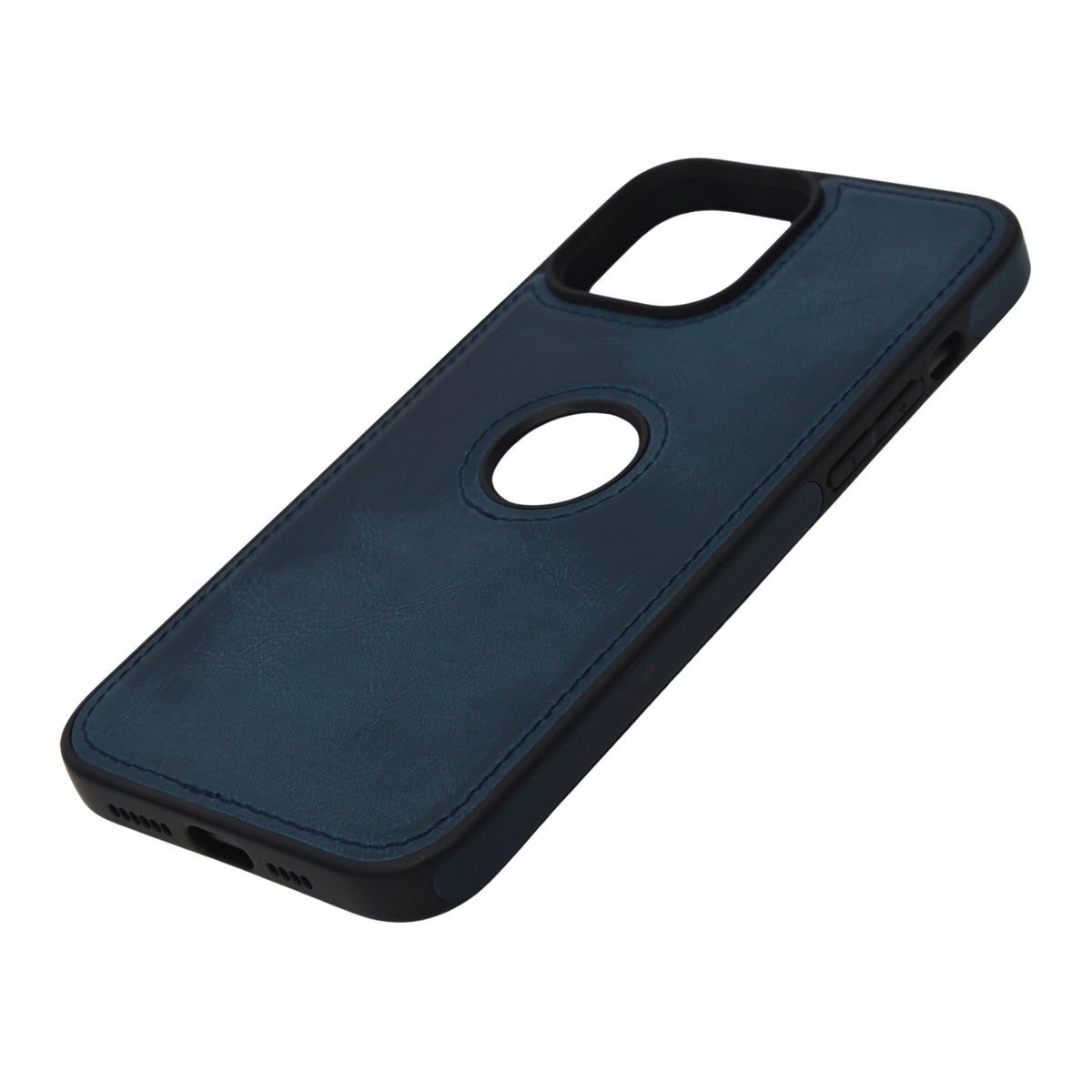 Premium PU Leather Phone Case with Logo Cutout for iPhone 13 Pro Max