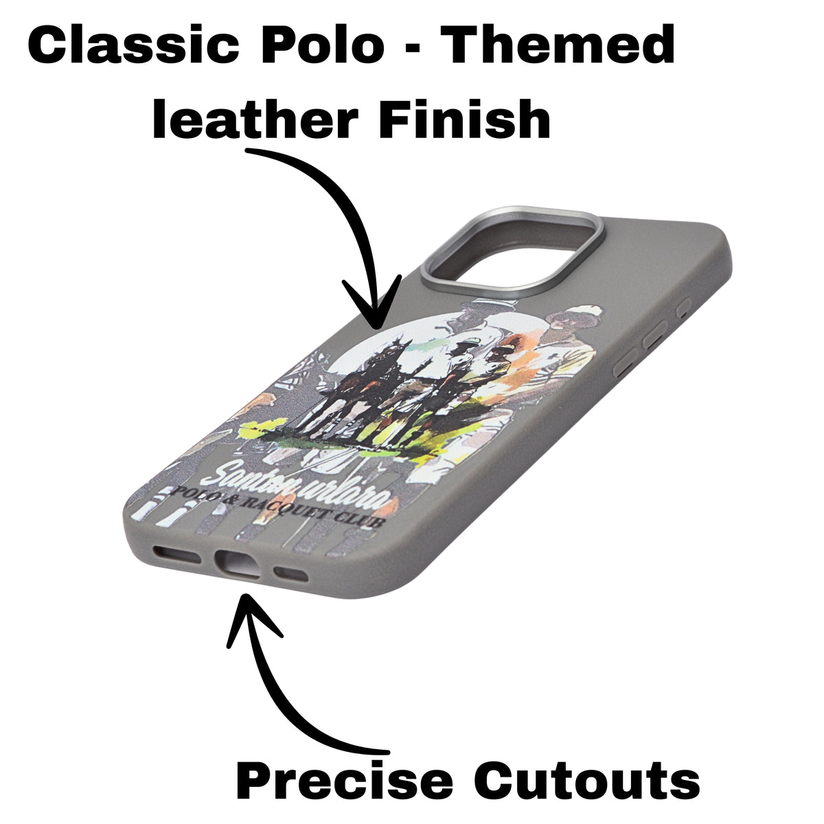 Santa Barbara Polo & Racquet Club Leather Phone Case For iPhone 16 Pro Max