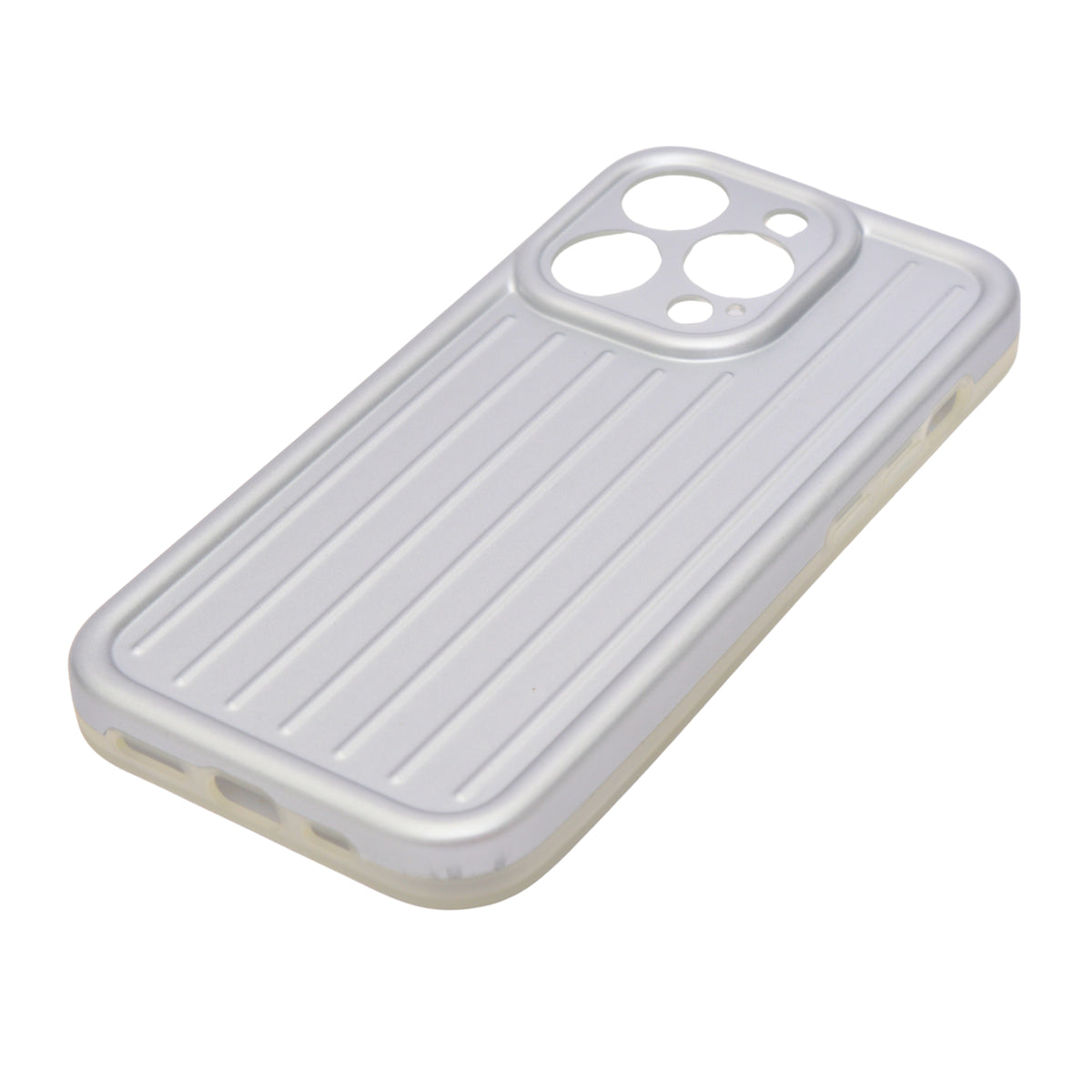 Corrugated Lines Pattern Matte Plating Phone Case For iPhone 14 Pro