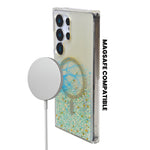 Clear Protective Case with Dynamic Glitter and MagSafe for Samsung S24 Ultra