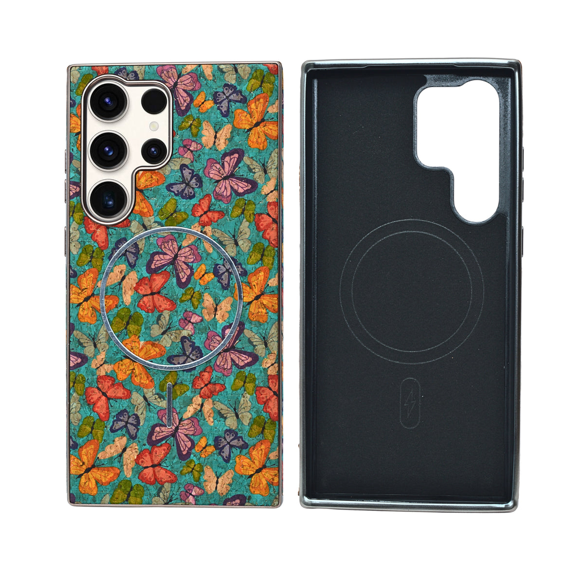 Cork Texture Printed MagSafe Compatible Phone Case for Samsung Galaxy S23 Ultra