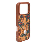 Bohemian Ethnic Print Cork Texture with Pearl Detail Phone Case for iPhone 17 Pro