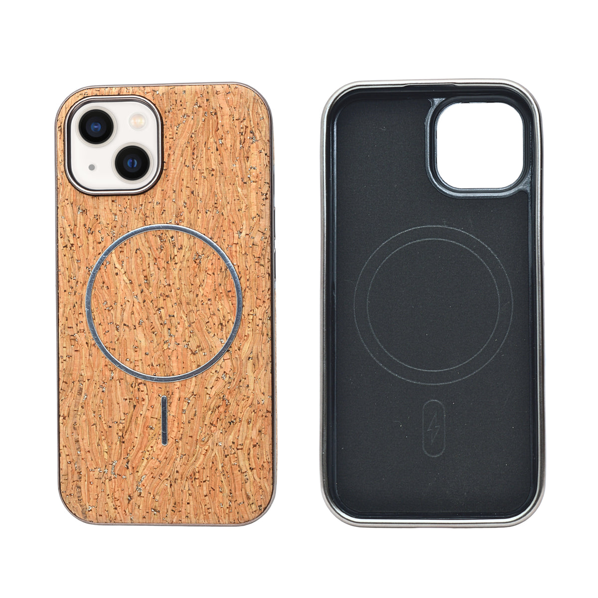 Cork Texture Printed MagSafe Compatible Phone Case for iPhone 13 / 14