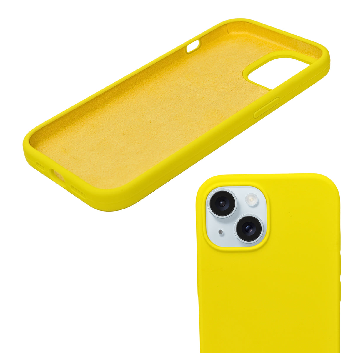 Premium Soft Silicone with Microfiber Lining Phone Case for iPhone 15