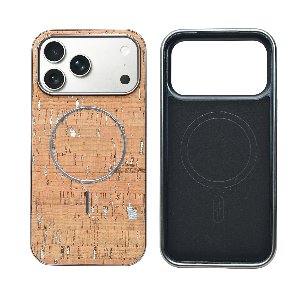 Cork Texture Printed MagSafe Compatible Phone Case for iPhone 17 Pro Max