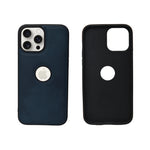 Premium PU Leather Phone Case with Logo Cutout for iPhone 13 Pro Max