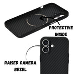 Ultra Thin Carbon Fiber Lightweight Durable MagSafe Case for iPhone 16