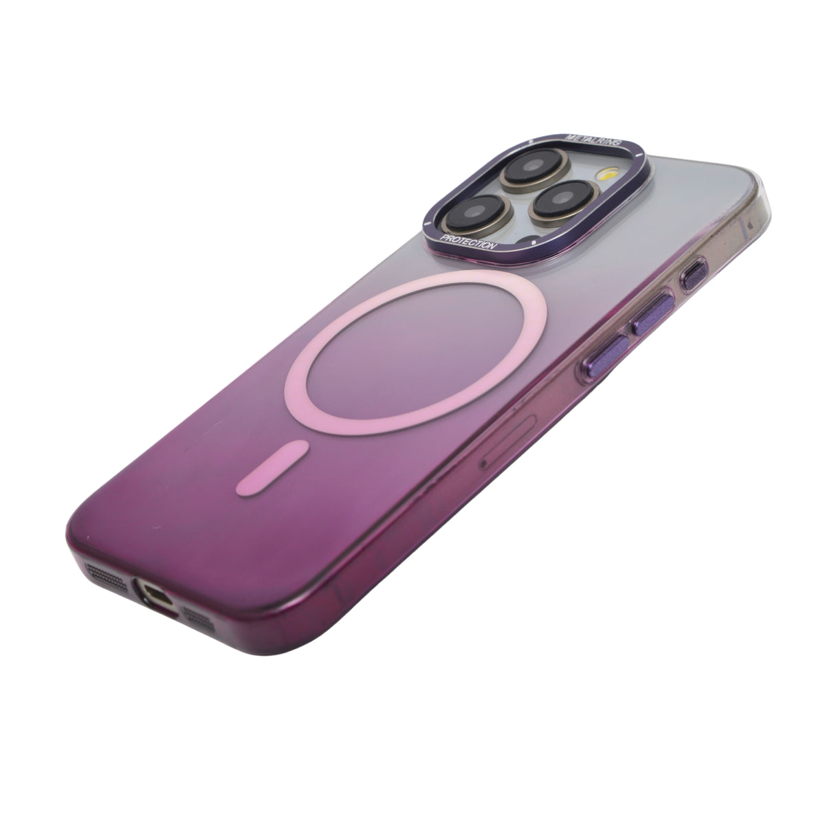 Aesthetic Gradient MagSafe with Metal Camera Protection Phone Case for iPhone 15 Pro