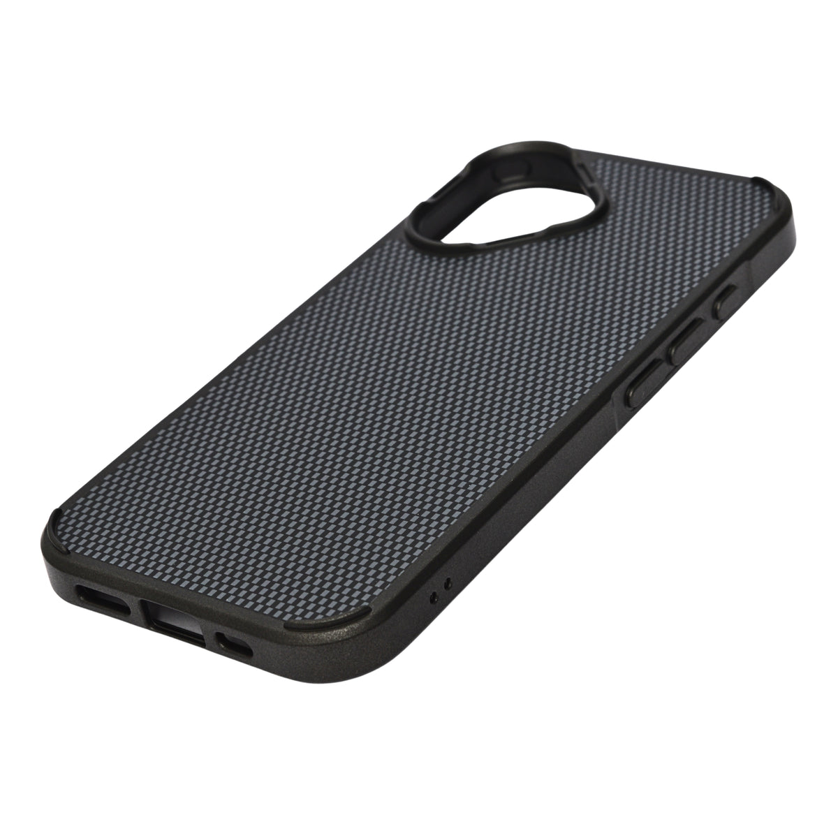 Geometric Carbon Fiber Texture Phone Case for iPhone 17