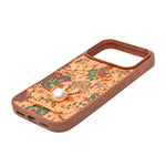 Bohemian Ethnic Print Cork Texture with Pearl Detail Phone Case for iPhone 17 Pro