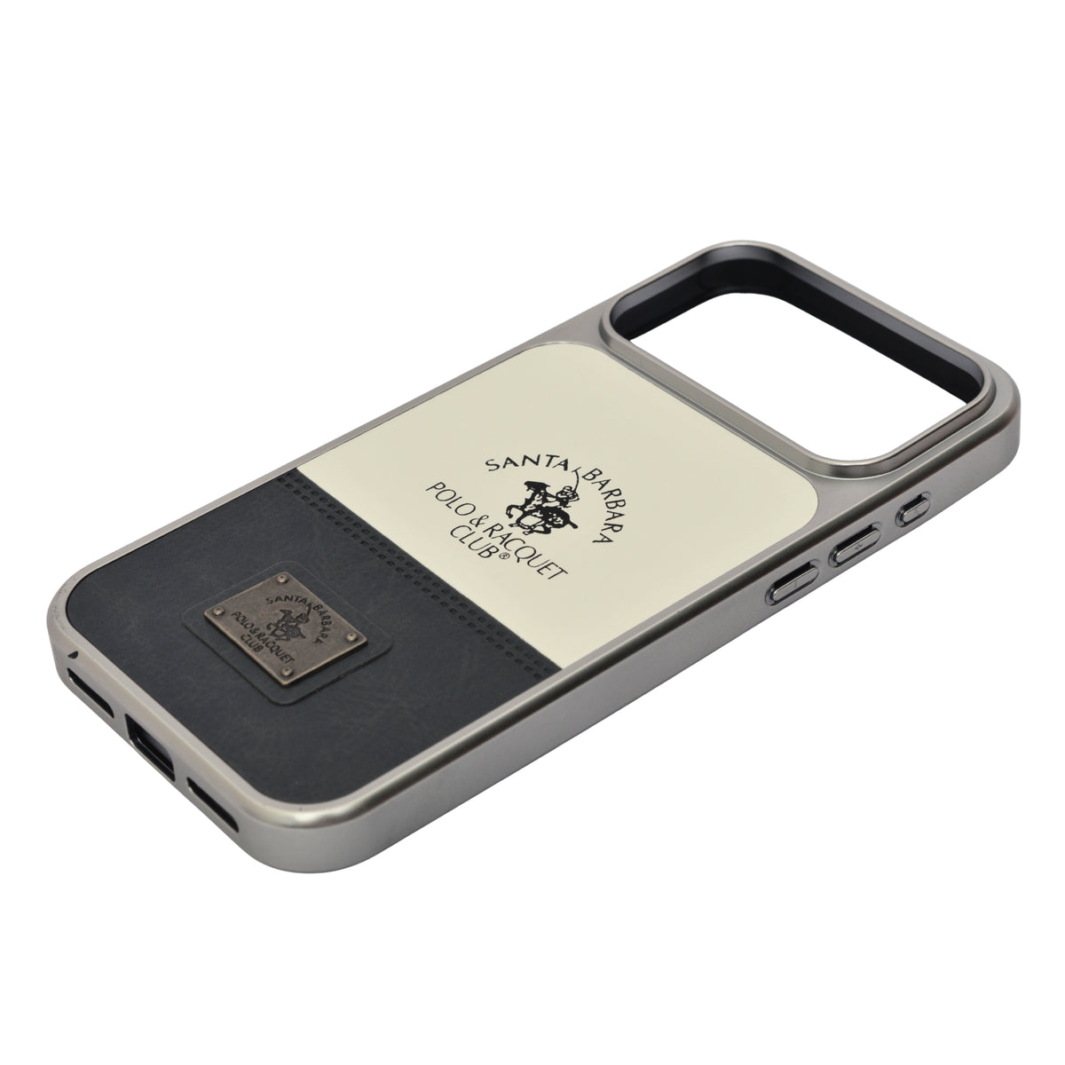 Santa Barbara Polo Club Dual Tone Leather Finish Phone Case for iPhone 17 Pro