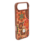 Bohemian Ethnic Print Cork Texture with Pearl Detail Phone Case for iPhone 17 Air
