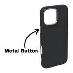 Leather Textured with Metallic Camera Ring for iPhone 16 Pro Max