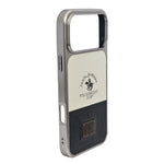 Santa Barbara Polo Club Dual Tone Leather Finish Phone Case for iPhone 17 Pro