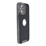 Luxury Vegan Leather with Logo Cutout Phone Case for iPhone 14 Pro Max