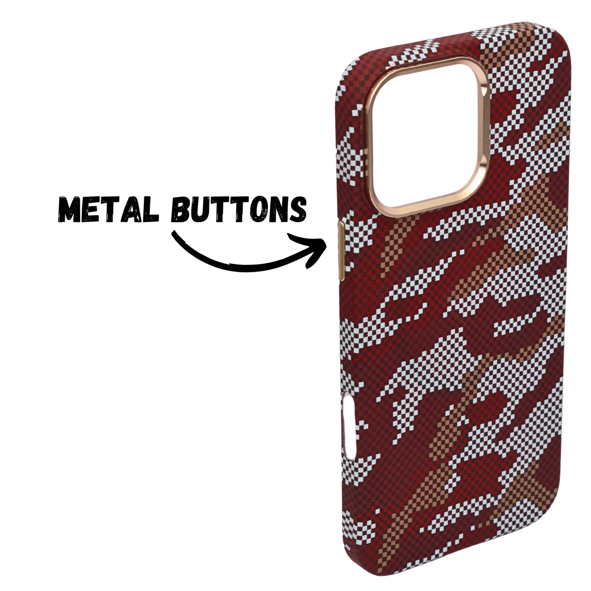 Camouflage Pixel Pattern Phone Case for iPhone 16 Pro