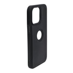 Black Leather Case with Apple Logo Cutout for iPhone 14 Pro Max