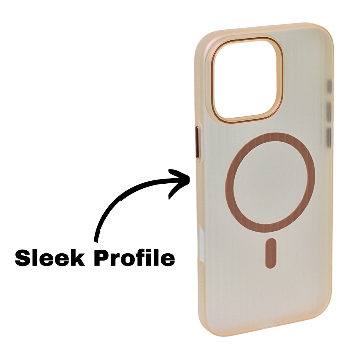 Tinted Transparent Corrugated Texture MagSafe Compatible Phone Case for iPhone 16 Pro