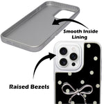 Stylish Polka Dot Bow Phone Case For iPhone 16 Pro Max