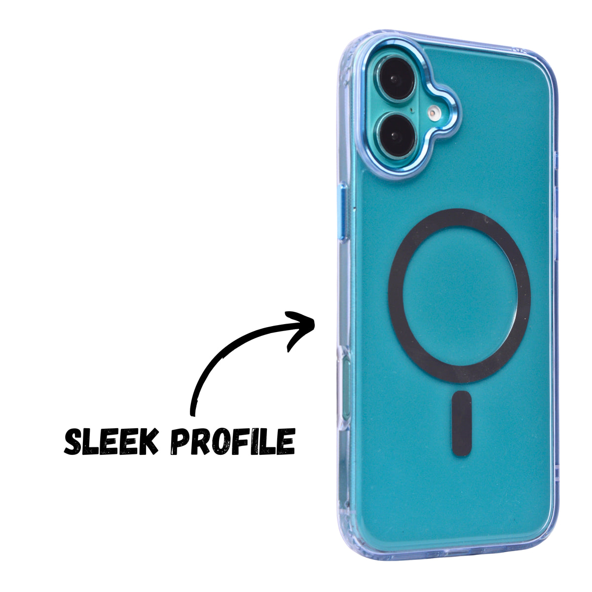 Glossy Transparent Tinted Magsafe Compatible Phone Case for iPhone 16 Plus