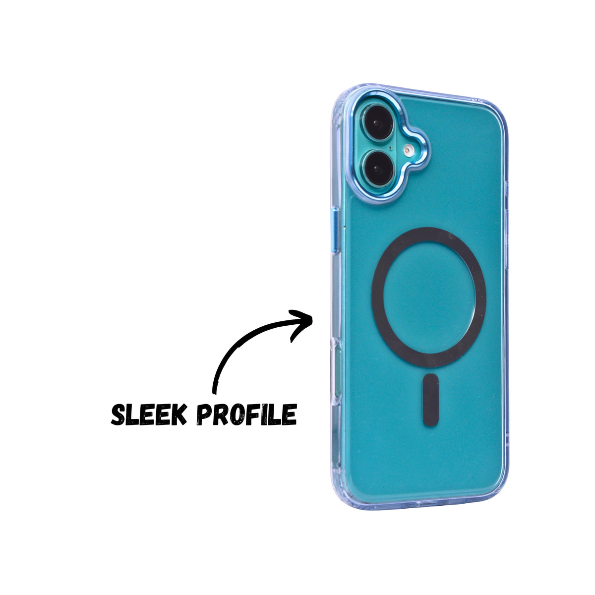 Glossy Transparent Tinted Magsafe Compatible Phone Case for iPhone 16 Plus