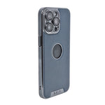 Luxury Vegan Leather with Logo Cutout Phone Case for iPhone 15 Pro Max