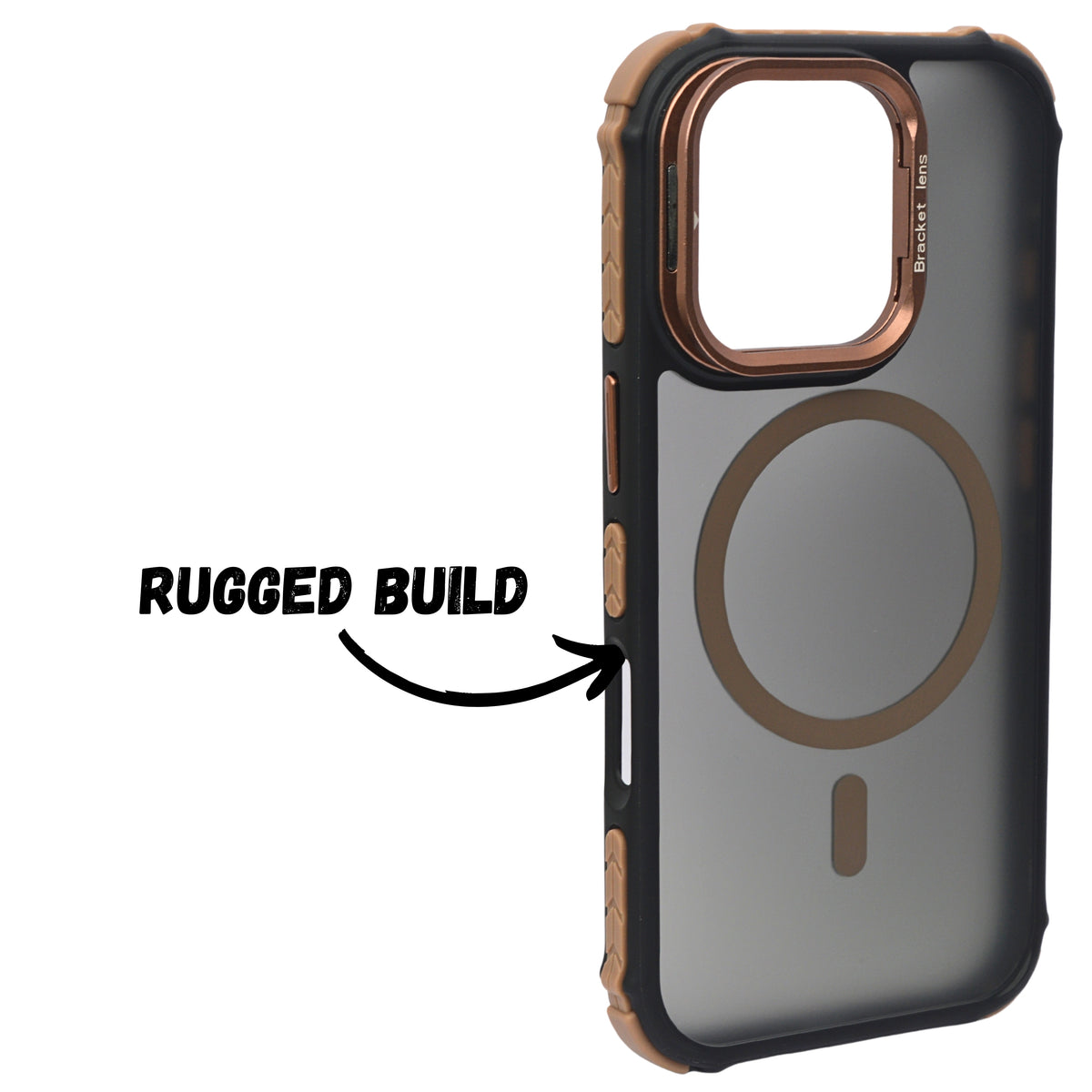 Transparent MagSafe Compatible Foldable Camera Ring Stand Phone Case for iPhone 16 Pro