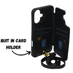 3D Flower Wallet Flip with Card Holder & Detachable Sling Phone Case for iPhone 16 Plus