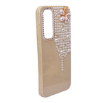 Luxury Glitter Finish with 3D Pearl Flower Design Phone Case for Samsung S23fe
