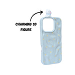 3D Cartoon Character with Polka Dots Soft Phone Case for iPhone 16 Pro