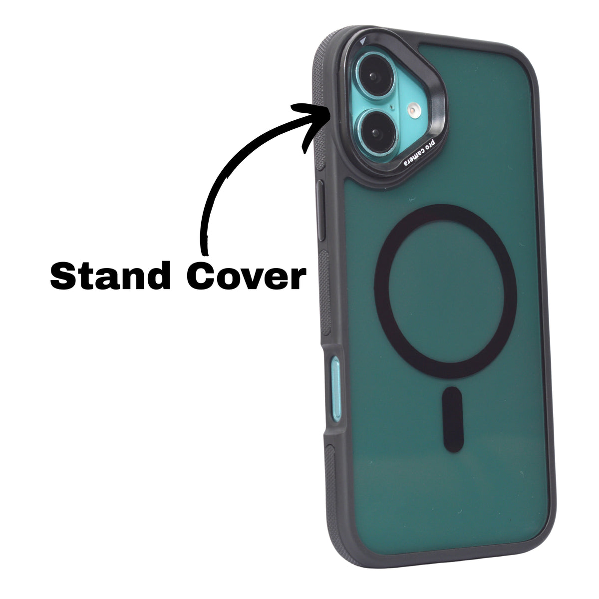 Transparent MagSafe Compatible with Metallic Camera Accent Phone Case for iPhone 16 Plus
