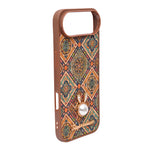 Bohemian Ethnic Print Cork Texture with Pearl Detail Phone Case for iPhone 17 Air