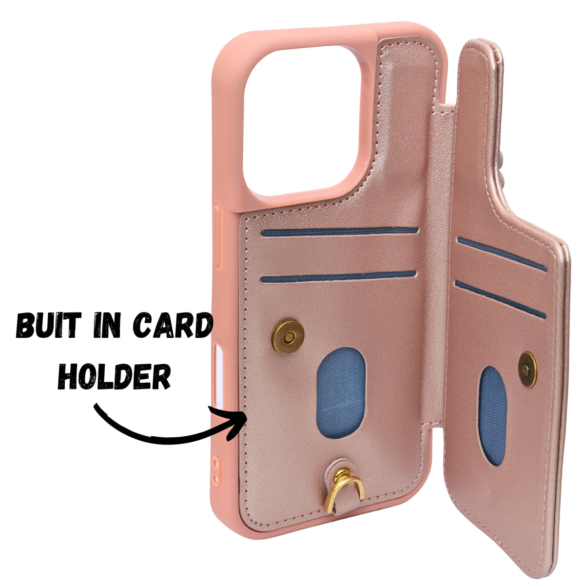 3D Flower Wallet Flip with Card Holder & Detachable Sling Phone Case for iPhone 16 Pro