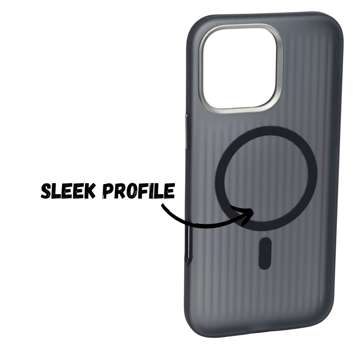 Matte Transparent Corrugated Texture MagSafe Compatible Phone Case for iPhone 16 Pro Max