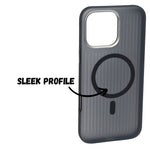Matte Transparent Corrugated Texture MagSafe Compatible Phone Case for iPhone 16 Pro Max