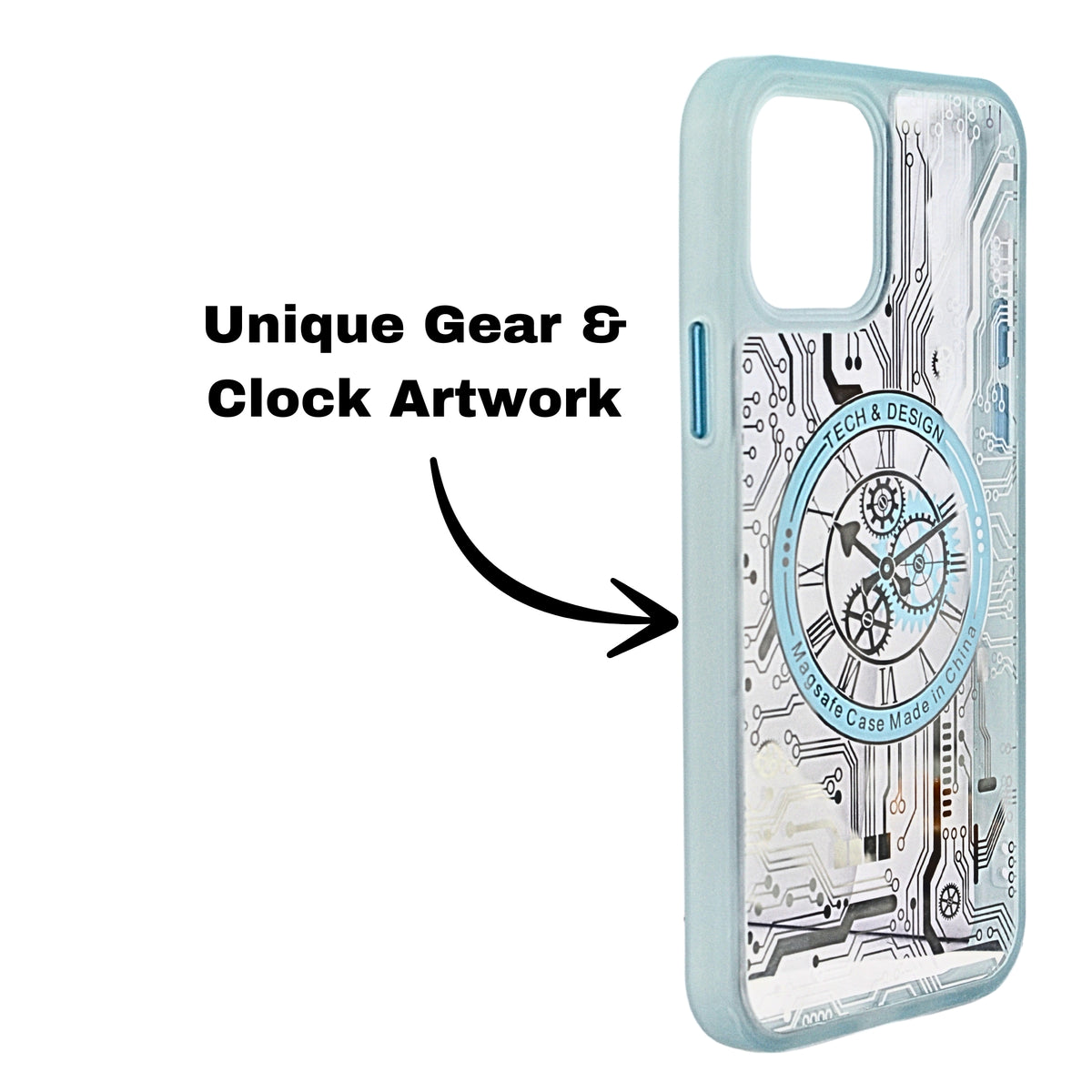 Tech Steampunk Gear Clock Design MagSafe Phone Case For iPhone 11
