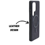 Premium Leather Magsafe Compatible Phone Case for Samsung S25 Ultra