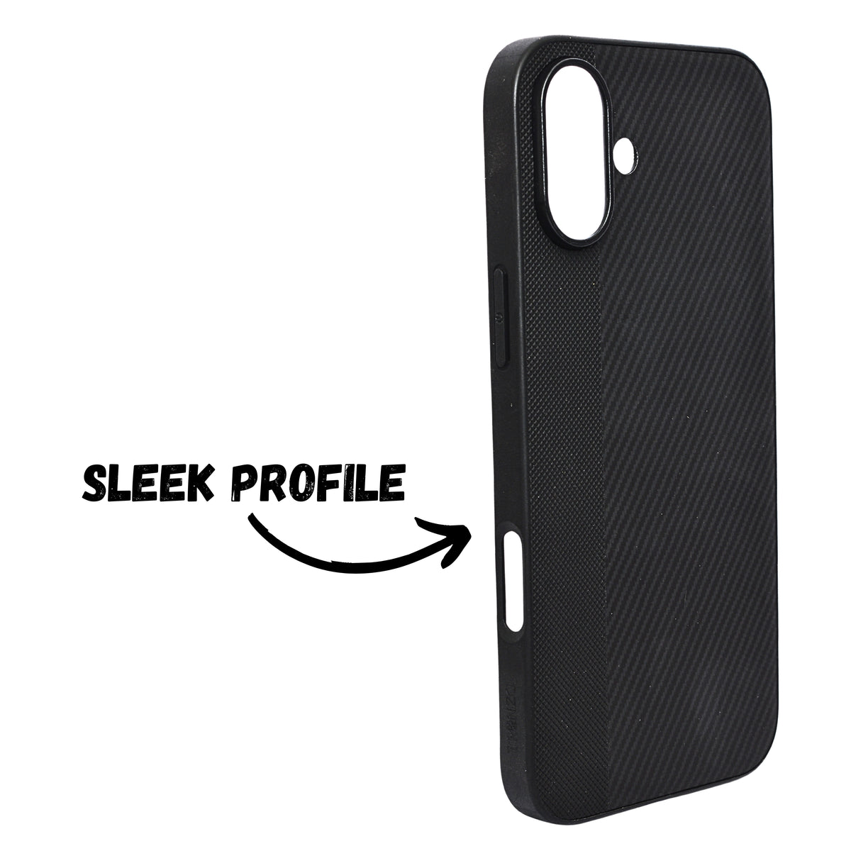Premium Carbon Leather Stylish Protection Case for iPhone 16 Plus